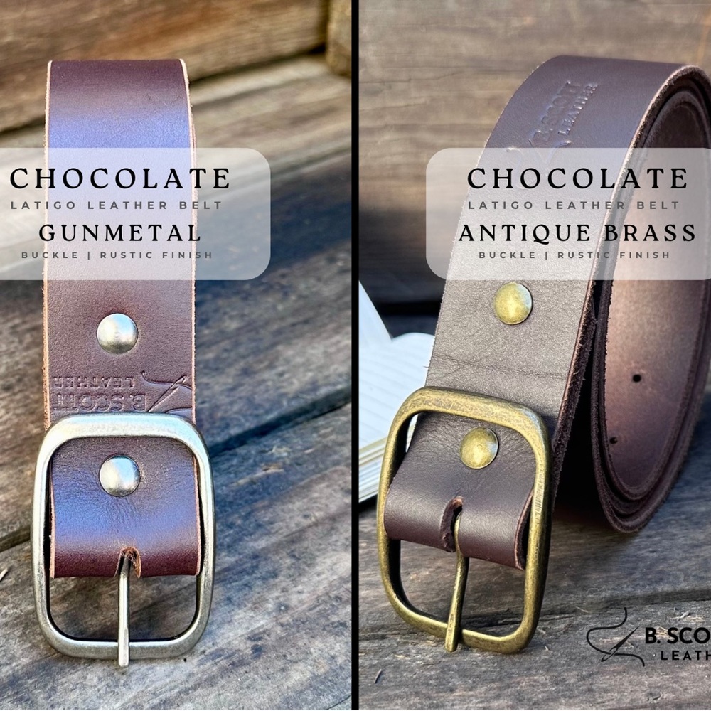 Chocolate-BrownFOREVER-BELT✅Won’t Break! Guarantee! 1.5’ Thick Latigo Leather 🤝